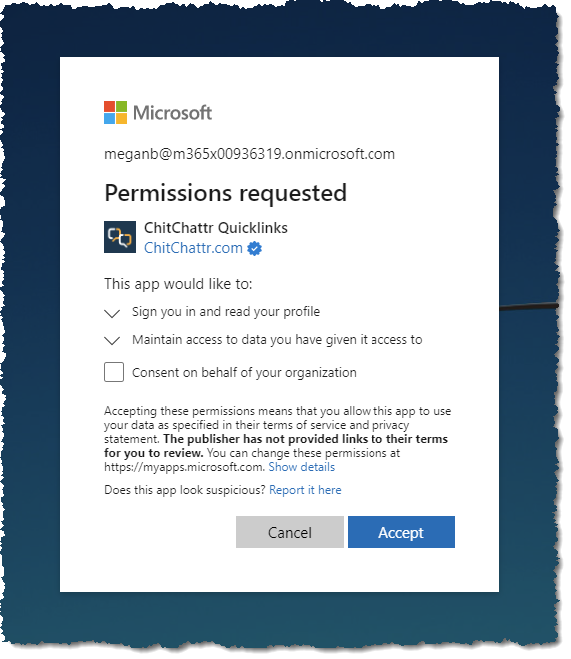 Microsoft Consent