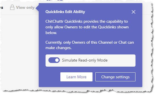 Simulate Read Only Mode