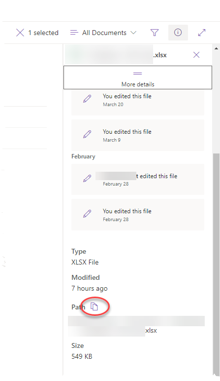 SharePoint Online Document Info Panel